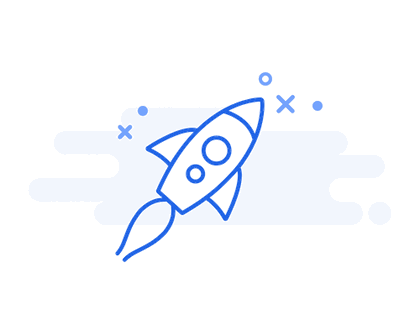 Illustration of a rocket launching, representing Merdeka LLM's growth
